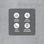 10 Piece Towel Set, Grey