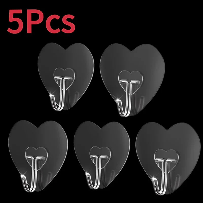 Heart Shape Transparent Hooks