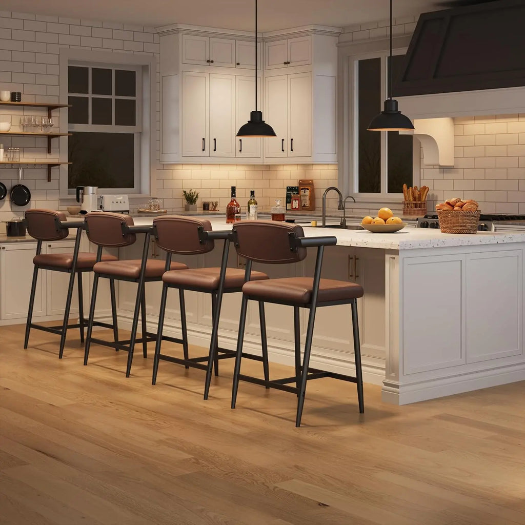 2PCS Counter Height Bar Stools Set