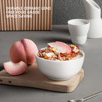 8-10 Ounce Porcelain White Ceramic Bowls