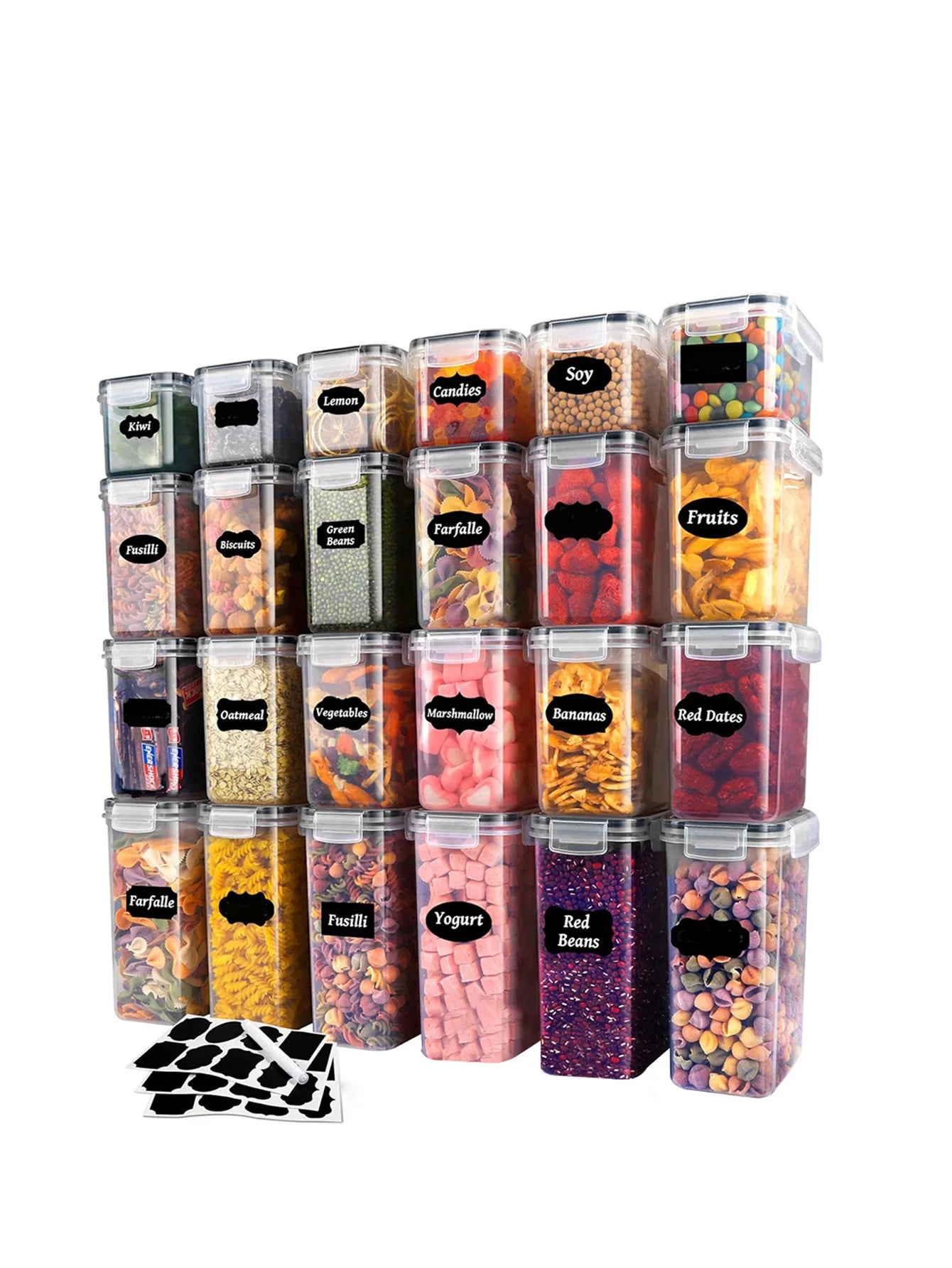 24pcs，Sealed food containers with LIDS