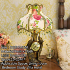 European Clock Peacock Lamp