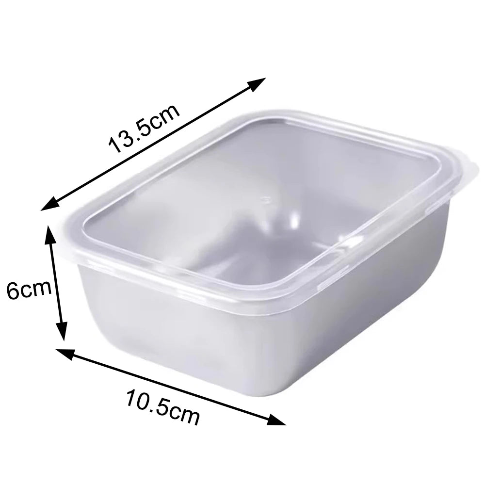 Stainless Steel Food Storage Container, Lid