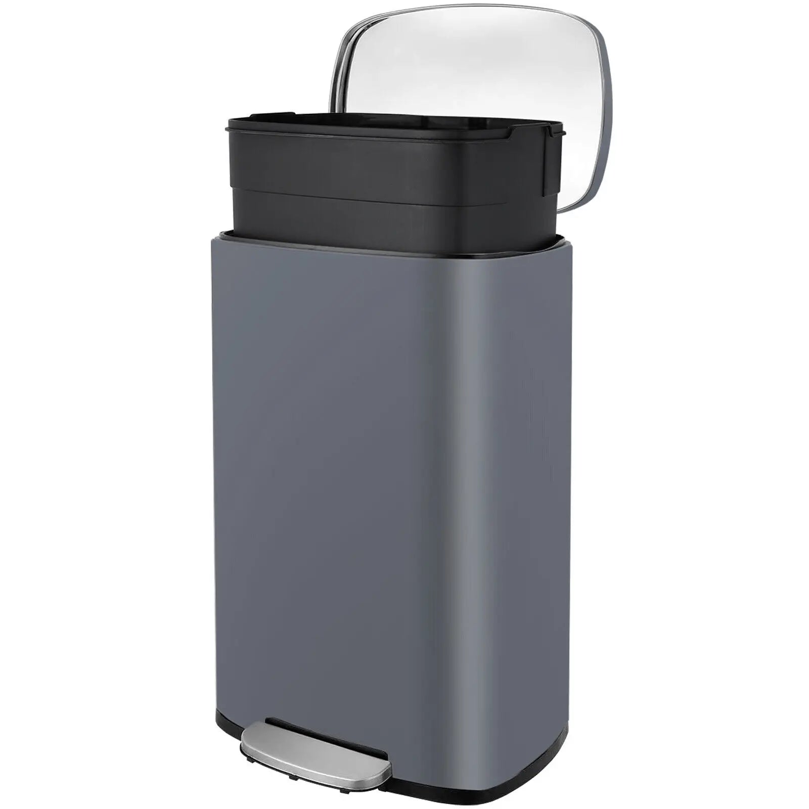 Step Kitchen Trash Can, Stainless Steel