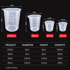 6Pcs/set Plastic Graduated Measuring Cup
