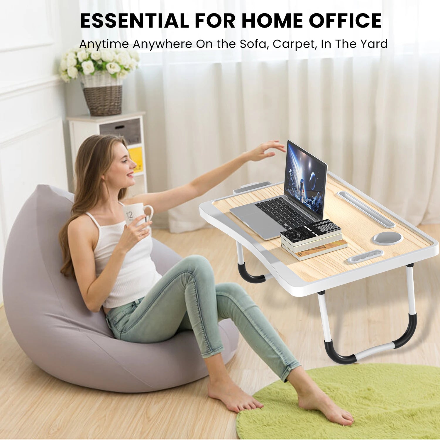 Extra-large multifunctional folding desk, portable