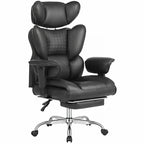 Adjustable Armrests Reclining Computer Office Chair / Footrest