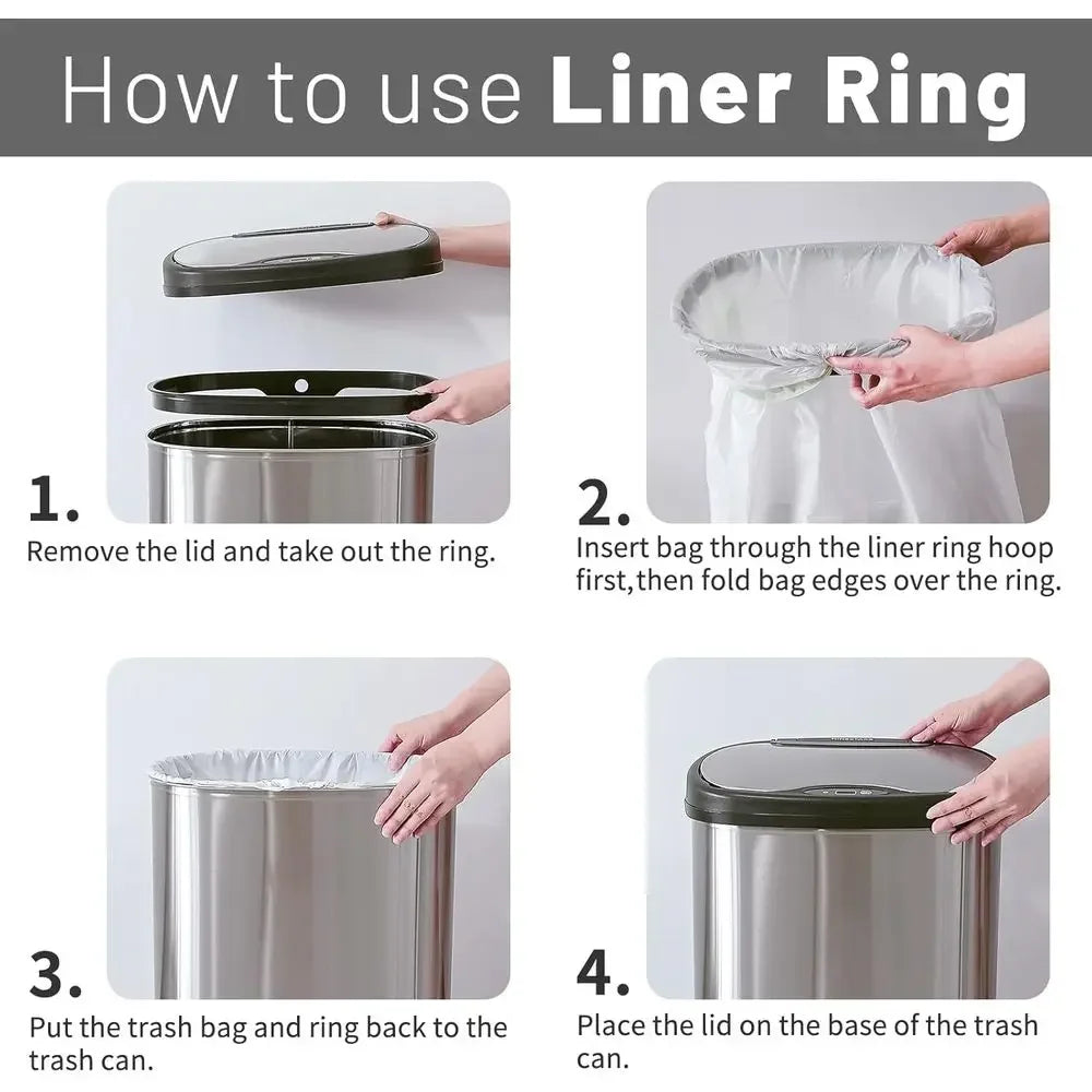 13 Gallon Touchless Motion Sensor Trash Bin