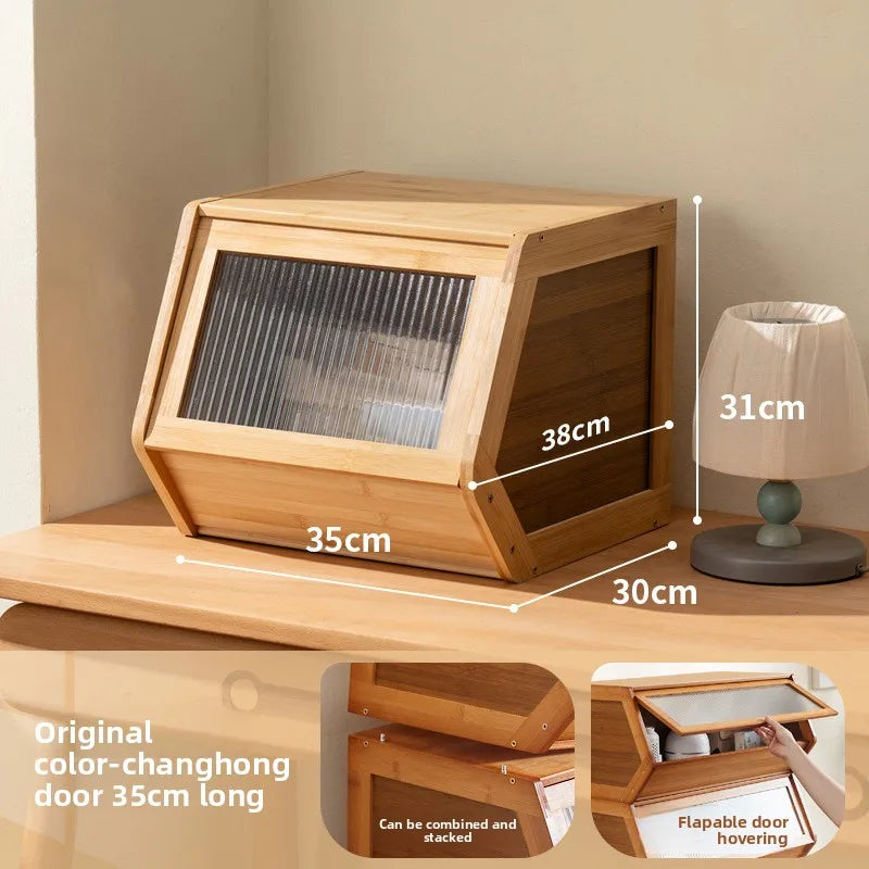 Bucket cabinet, storage can be stacked