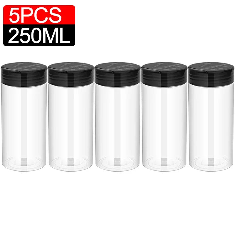 10/1PCS Clear Spice Plastic Seasoning Jars