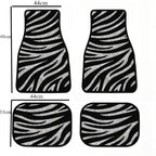 Leopard Print Car Floor Mats Set