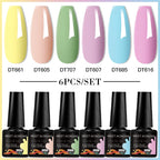 6pc Nail Gel Polish Set