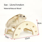 1pc Wooden House Desk Platform Stand