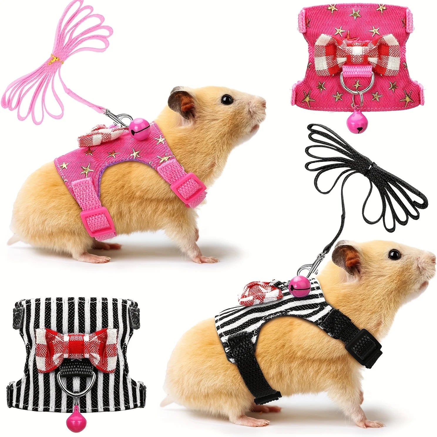 2pcs/set Hamster Harness / Leash Walking Set