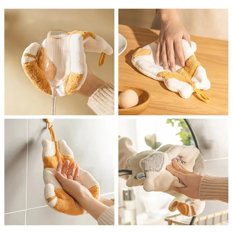 Cat Hanging Towel