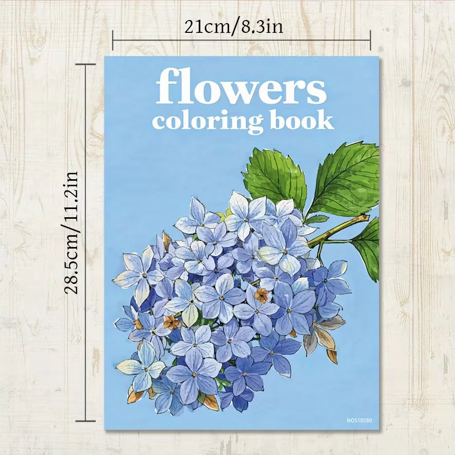 Adult Flower Coloring Book