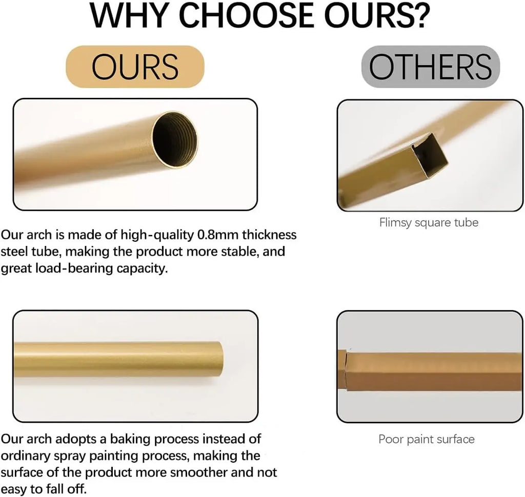 Wedding Arch Backdrop Stand  3 Gold