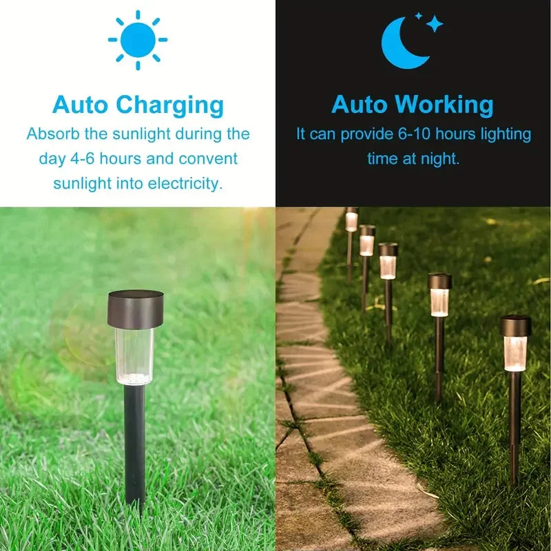 12 Pack solar powered small tube Light