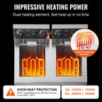 12L Electric Deep Fryer w/ Removable Tanks