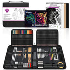 14/26/64/126 PCS Sketching Set, 3-Color Sketchbook, Blending Tools