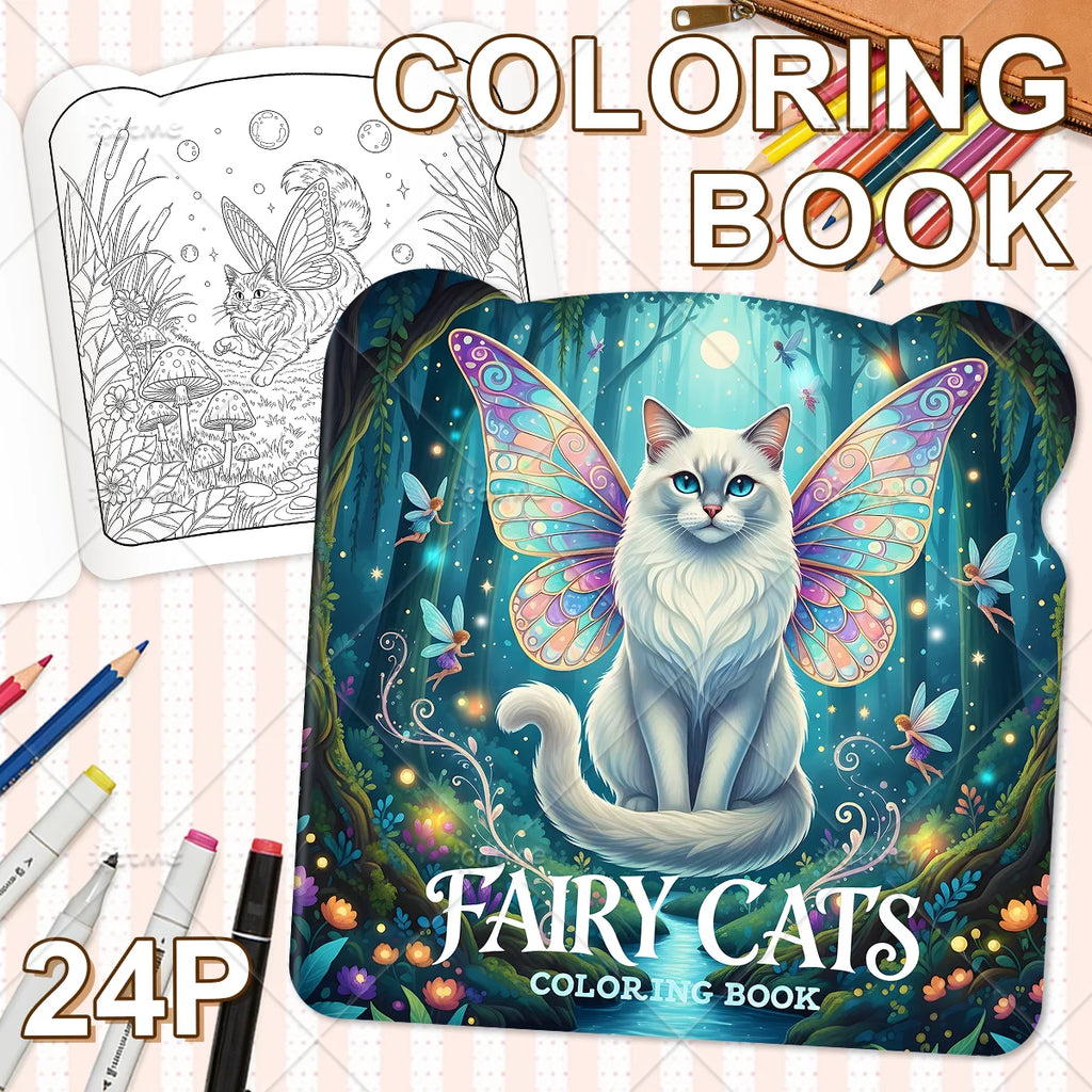 FAIRY CATS Coloring Book