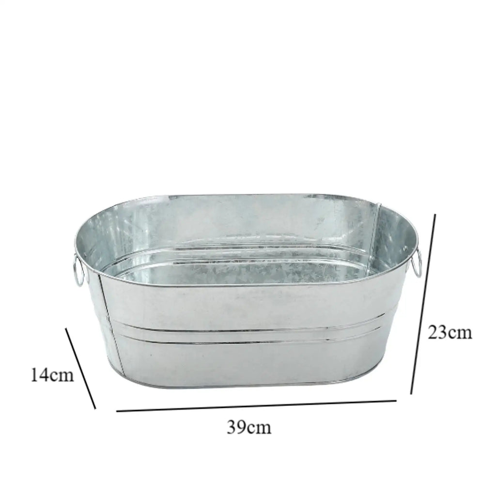 Metal Oval Galvanized Bucket