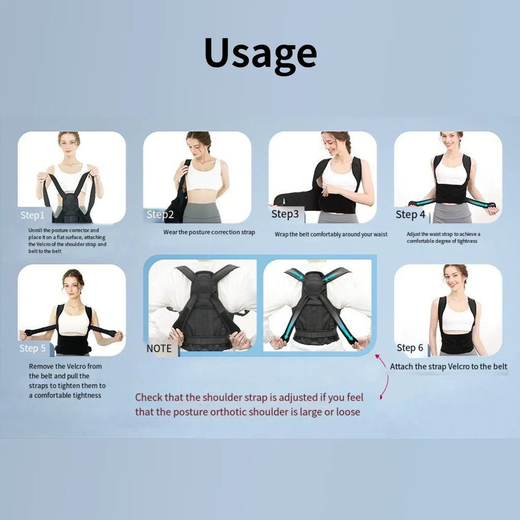 Posture Corrector, Adjustable Spinal Brace