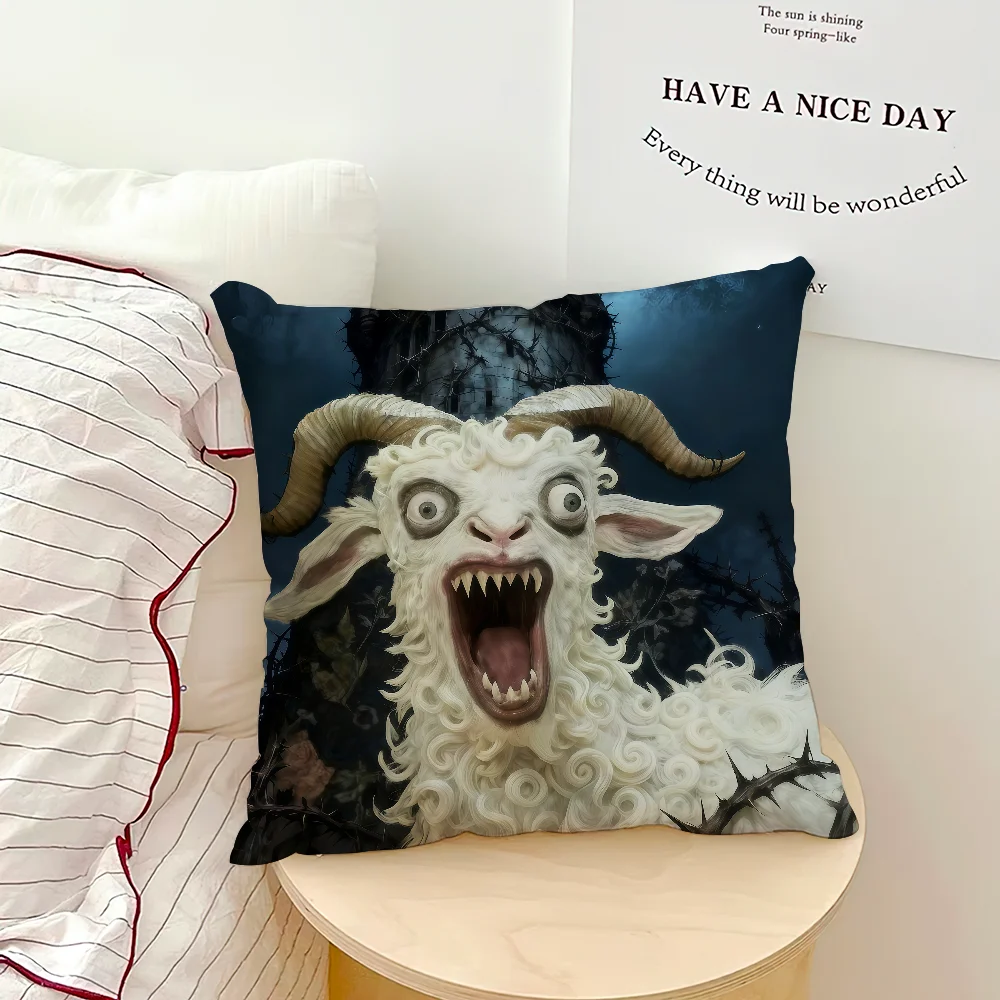 Screaming Goat Pillow Cover