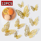 12/48Pcs 3D Butterfly  Wall Sticker