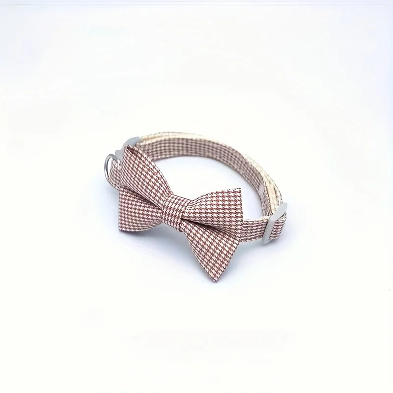 Adjustable Plaid Collar Tie Knot