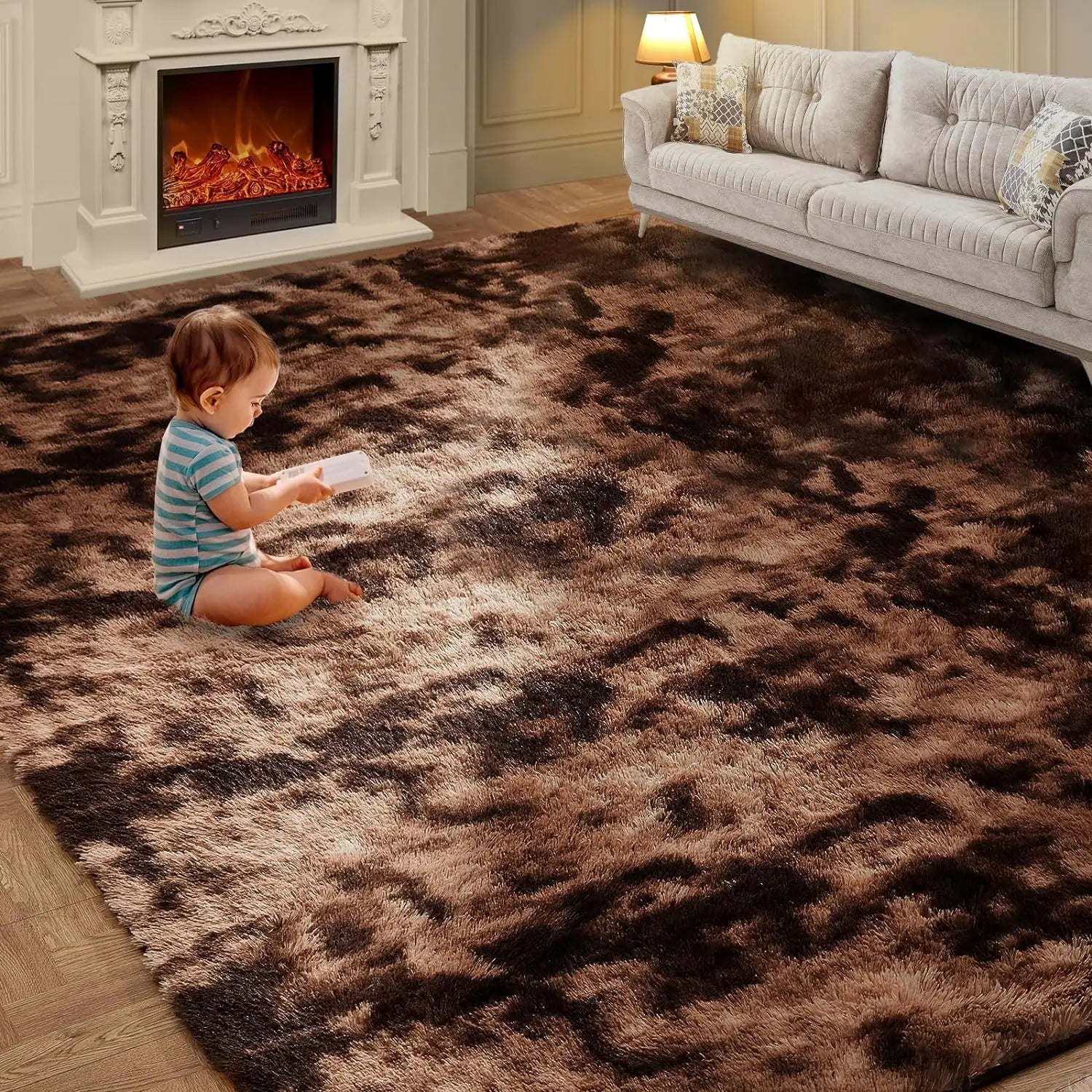 Tie-Dye Plush Carpet