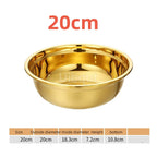 Round Golden Stainless Steel Colander