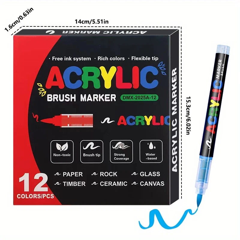 12-366 Colors Acrylic Paint Markers