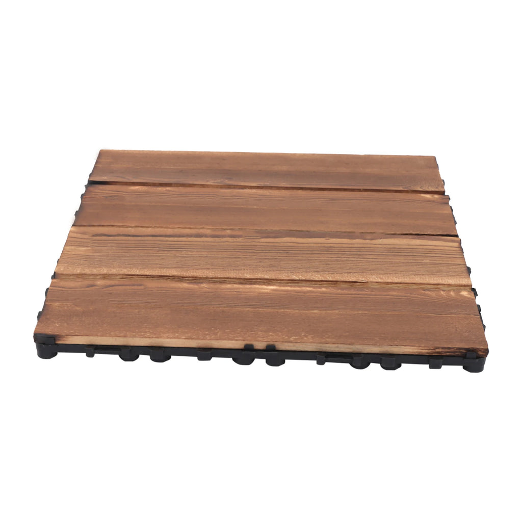 36 Pack Hardwood Patio Wood  12" × 12" Interlocking Patio Tiles