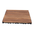 36 Pack Hardwood Patio Wood  12" × 12" Interlocking Patio Tiles