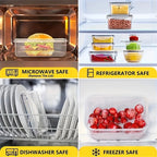 48Pcs Food Storage, 24 Containers ,Lids, Labels