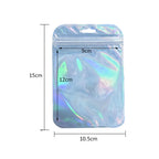 50pcs Holographic Zipper Small Food Storage