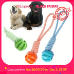 Interactive Dog Toy Rope, Treat Dispenser Ball