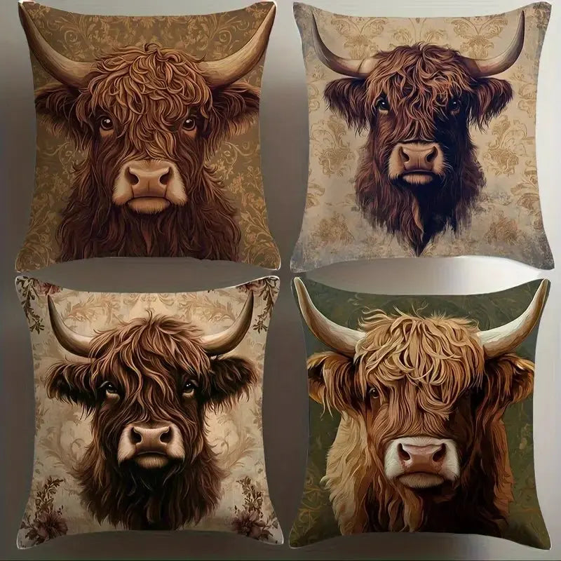 Highland Cows Pillow Covers