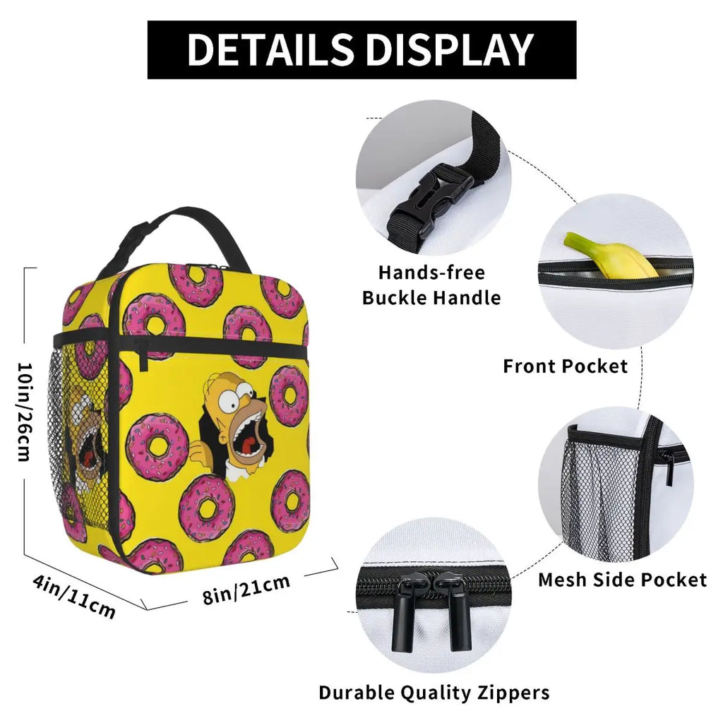 Simpsons Cartoon Insulated Lunch Bag