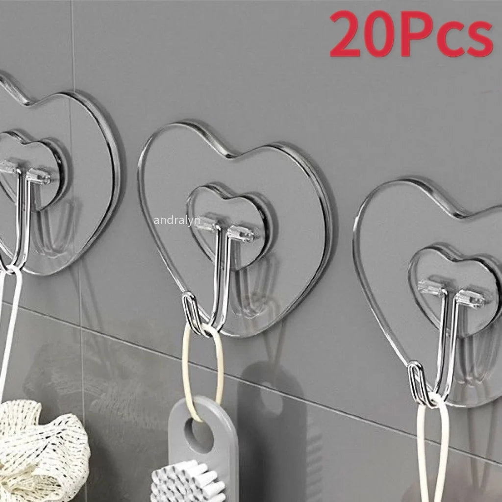 Heart Shape Transparent Hooks
