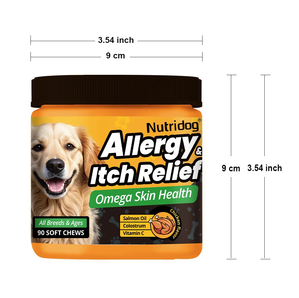 Dog Itch Relief Chews Omega-3  90 PCS/Bottle