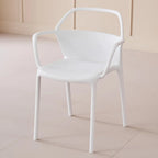 Plastic Dining Chairs, 4- Pack, Lightweight, Stackable