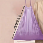 100pcs Portable Purple Drawstring  Trash Bags