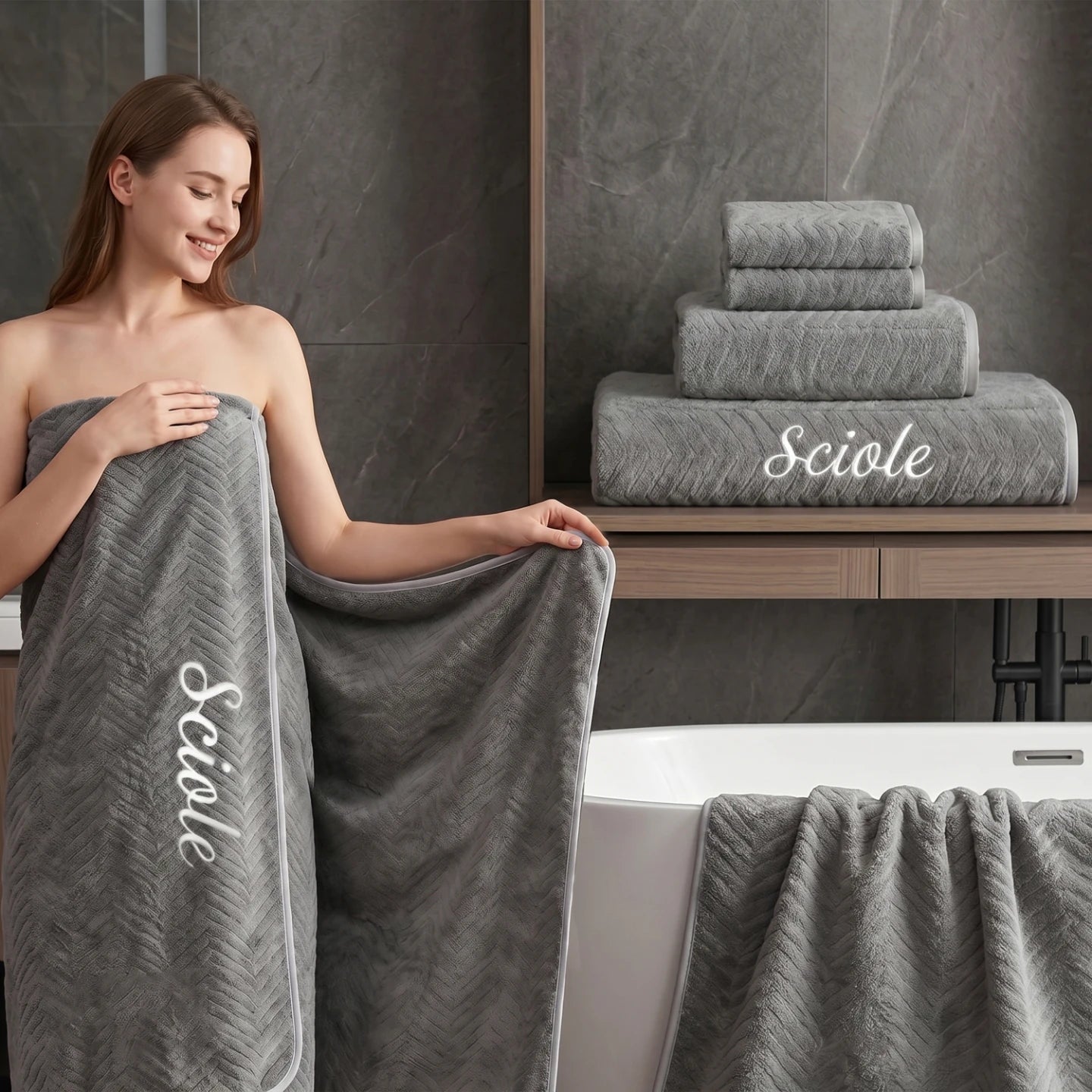 80in*40in/ 8pc. Microfiber Towel Set