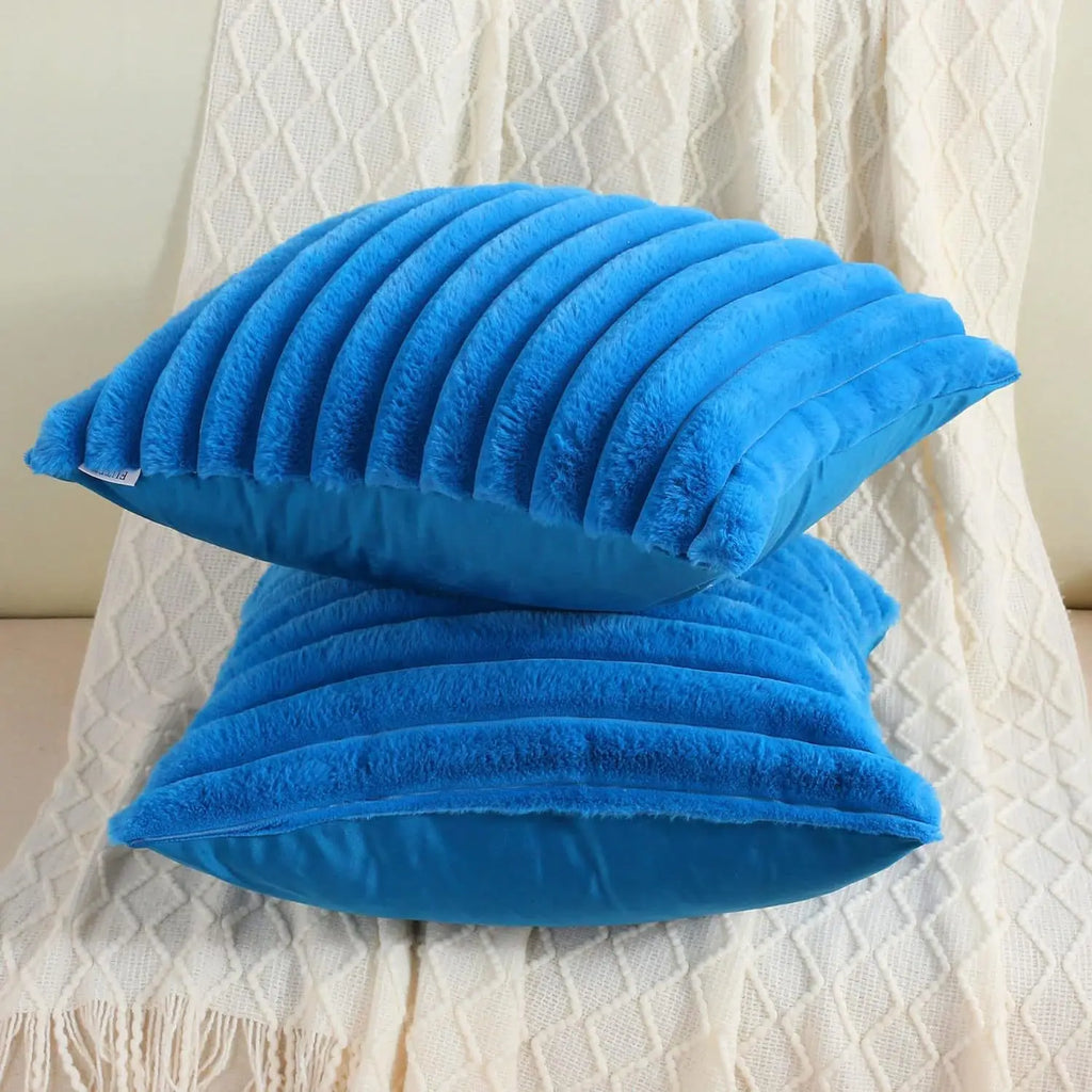 Faux Rabbit Fur Pillow Cover