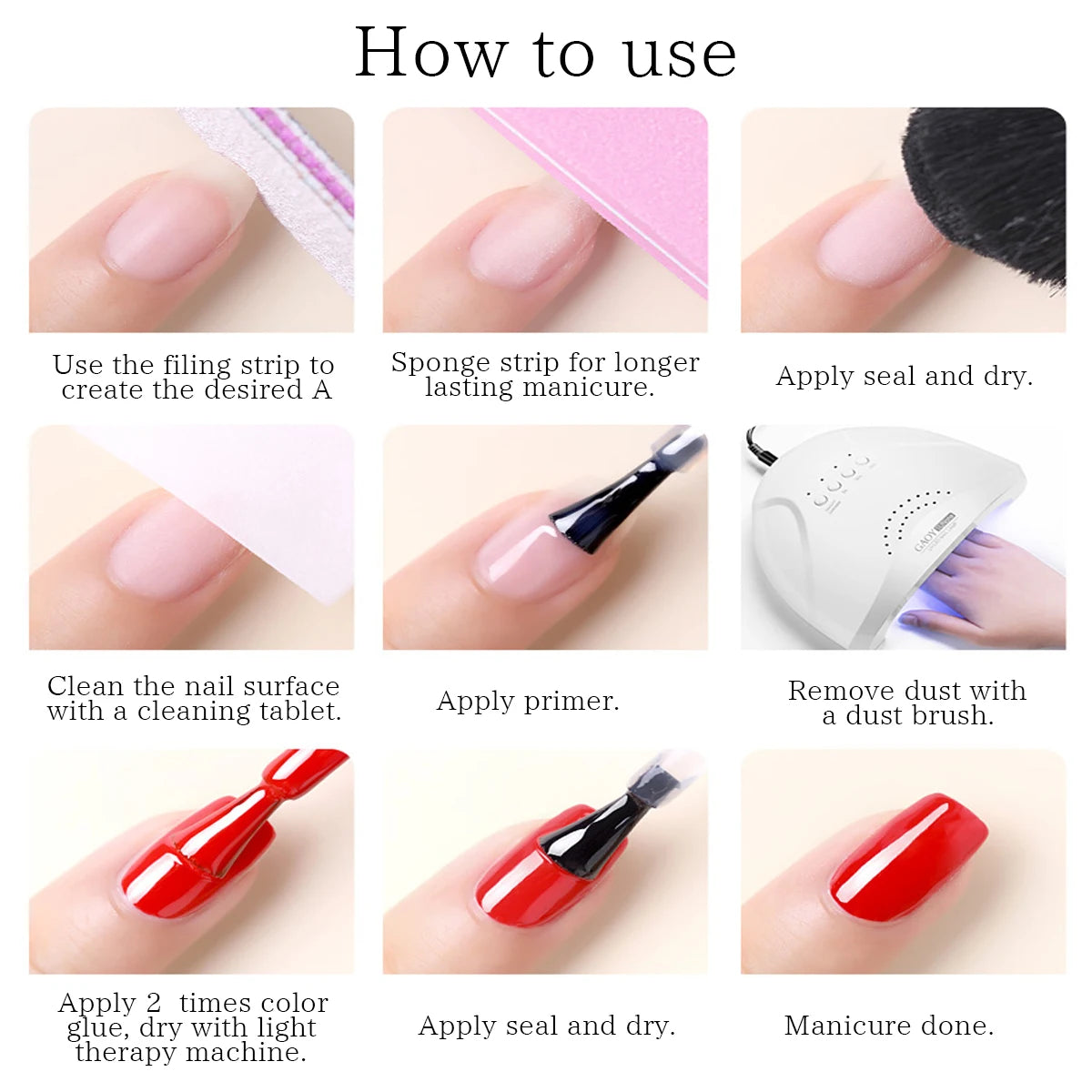 6-Piece Set of Nail Gel