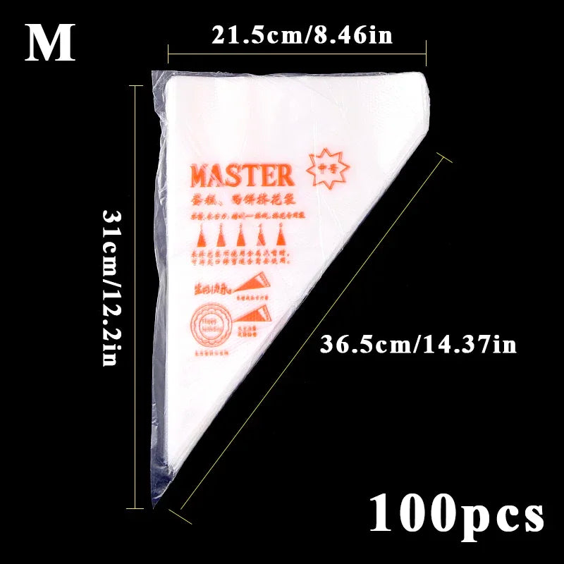 100pcs Disposable Pastry Bag