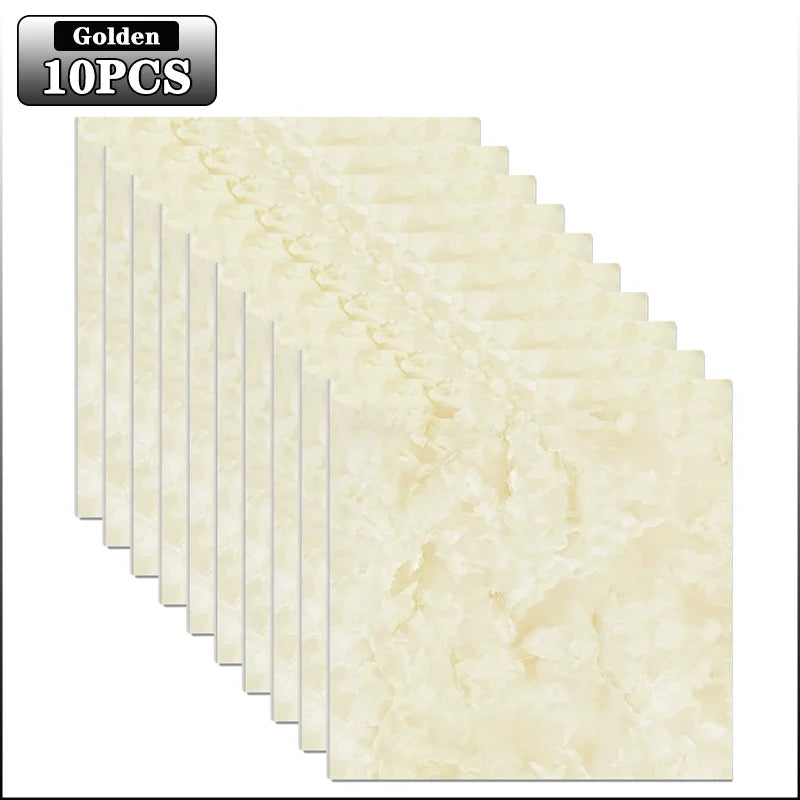 10-40PCS Marble Style Self-adhesive Floor Stickers Thickened Wear-resistant PVC Flooring Mats for Household Use Easy To Install