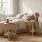 Wood Round Side Coffee Table